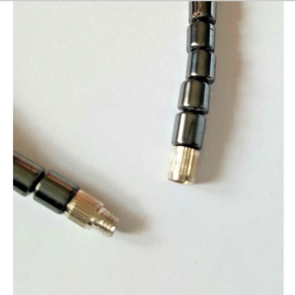 Hermalite Cross Necklace Dark Gray Screw Barrel - Picture 5 of 8